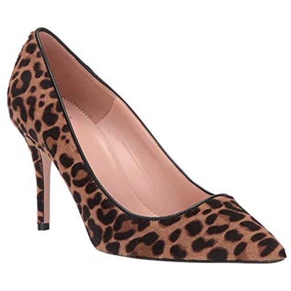 J.Crew 85 Mm Elsie Leopard Rich Mahogany Heel Pump - Picture 4 of 14